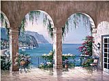 Sung Paintings - Mediterranean Arch by Sung Kim